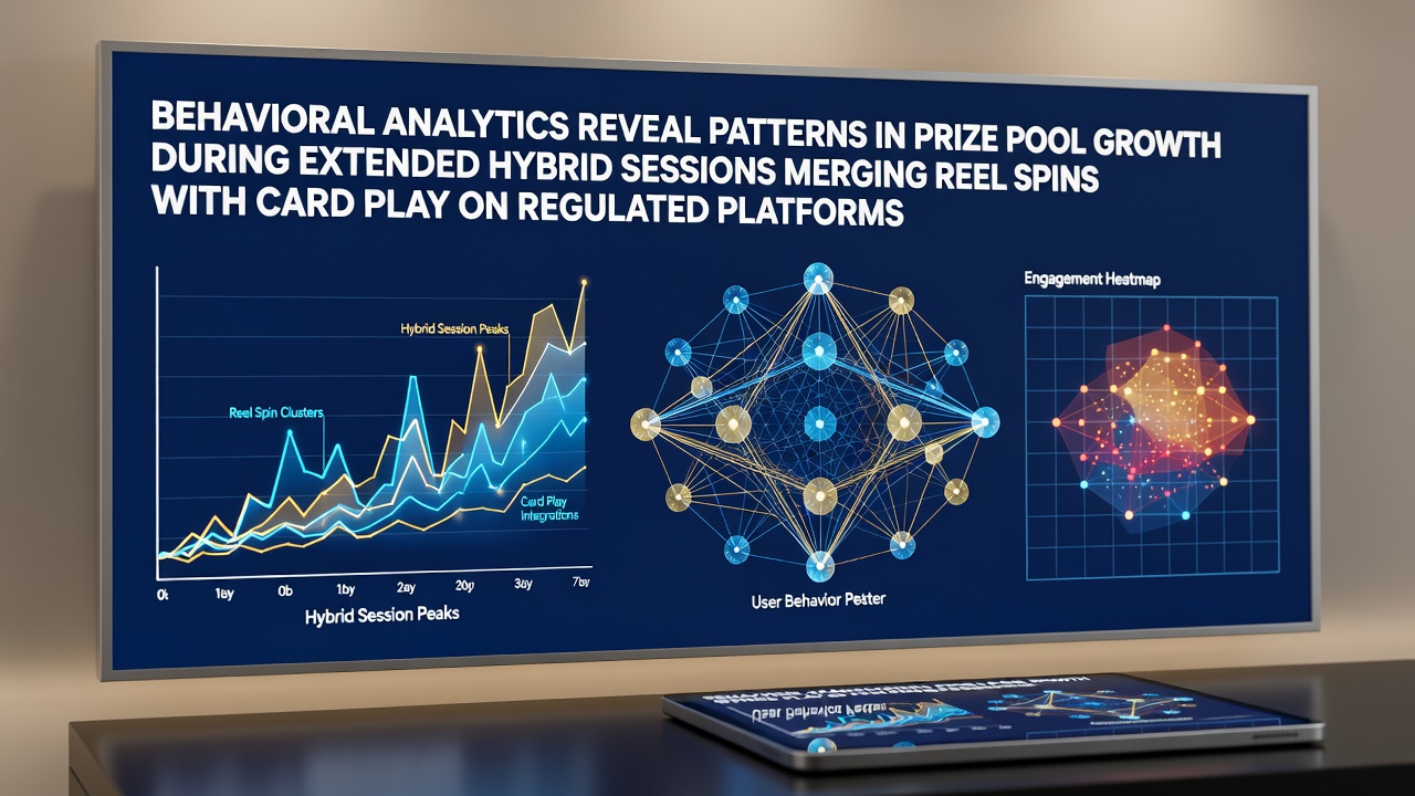 Dashboard displaying behavioral analytics tracking prize pool growth in hybrid gaming sessions on regulated platforms