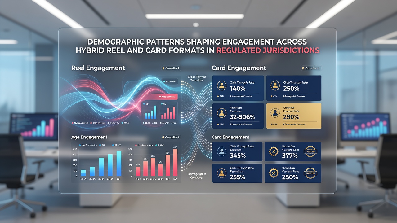 Demographic data charts showing player engagement patterns in hybrid gaming formats across US and European jurisdictions