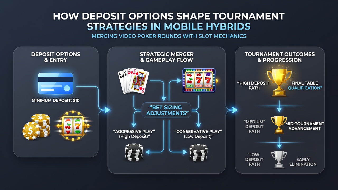 Split-screen view of tournament leaderboard alongside deposit confirmation screen and live dealer feed