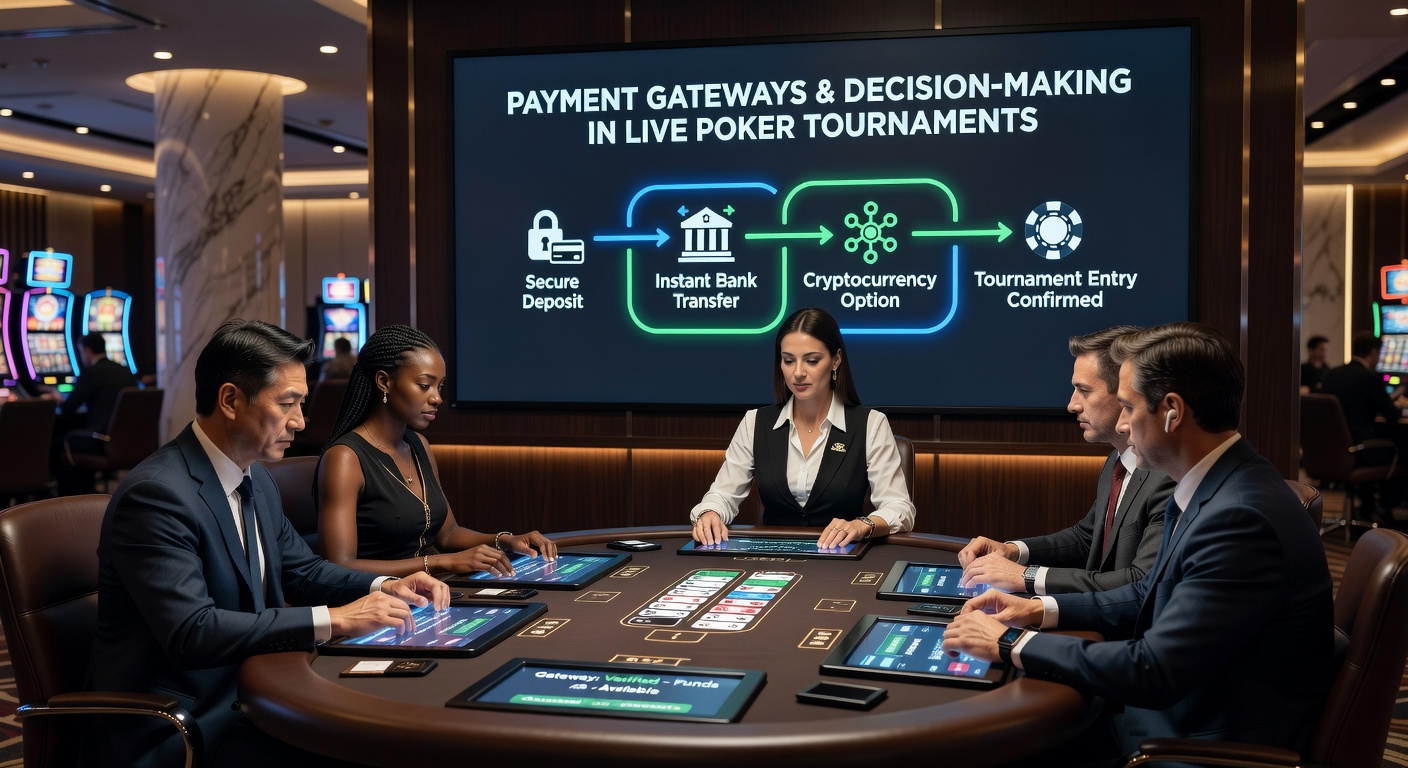 Live dealer overseeing video poker action with payment options displayed on screen
