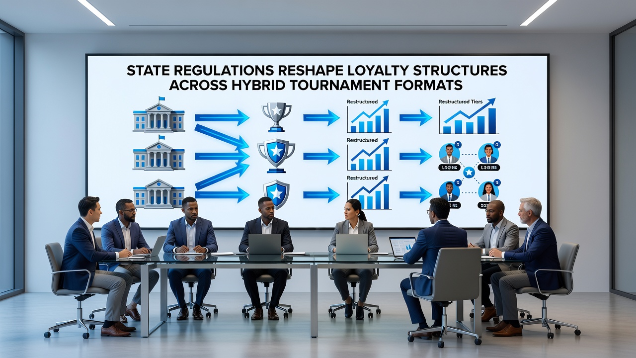 Analytics dashboard displaying loyalty point distribution across different hybrid tournament game types